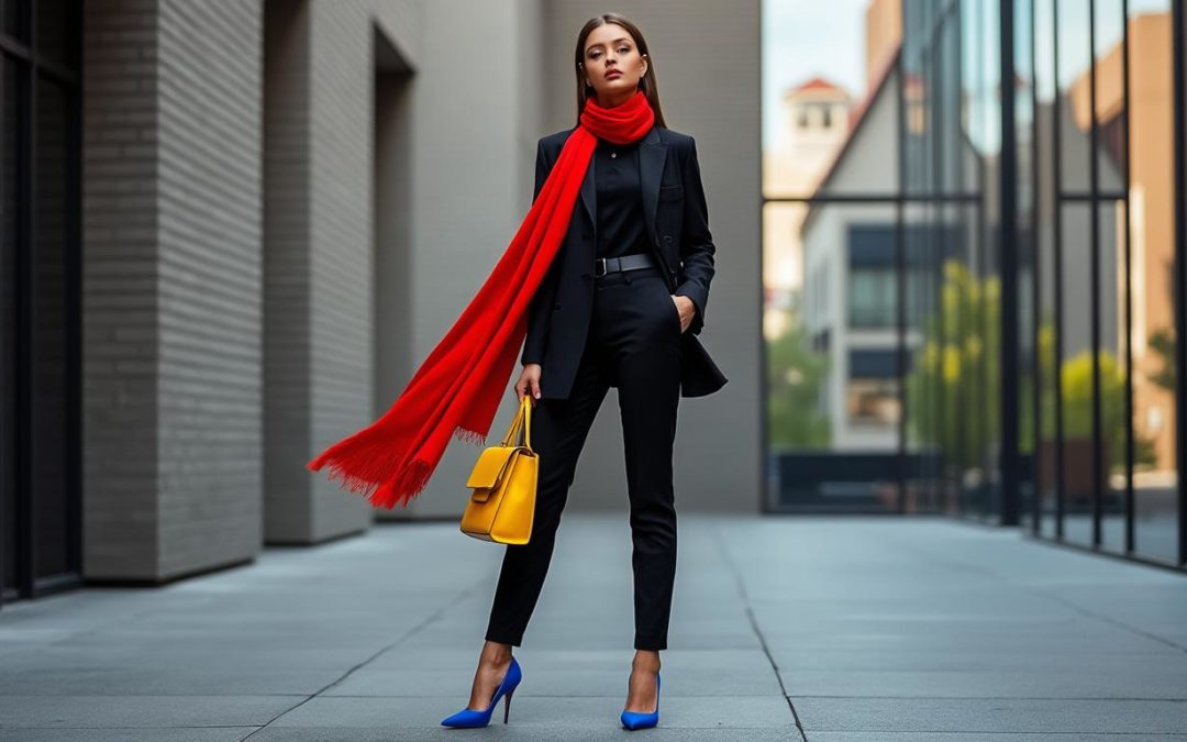 Les secrets pour associer des vêtements noirs avec des couleurs vives
