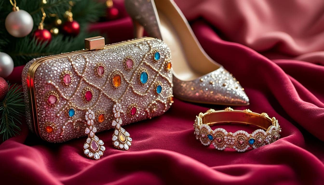 découvrez notre sélection d’accessoires incontournables pour apporter une touche d’élégance et de glamour à votre tenue de fête. inspirez-vous et brillez lors de vos soirées grâce à nos conseils mode !