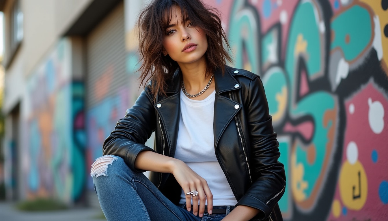 découvrez nos astuces simples pour adopter un look rock tendance sans en faire trop : choisissez les bonnes pièces, accessoirisez avec style et révélez votre côté rebelle en toute subtilité.